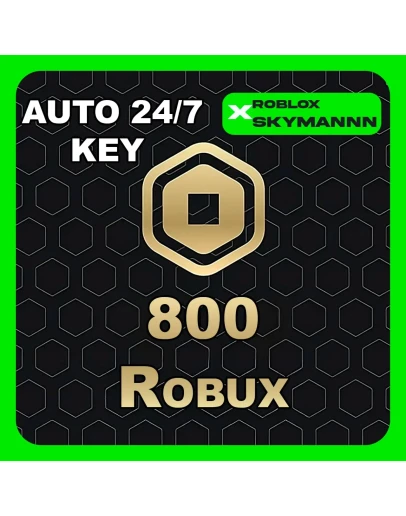 800 ROBUX КАРТА ПОПОЛНЕНИЯ ROBLOX GLOBAL АВТО 24/7