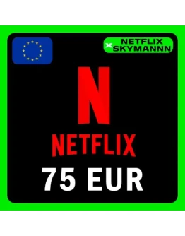 АВТО Карта пополнения Netflix 75 EUR ЕВРОПА 24/7