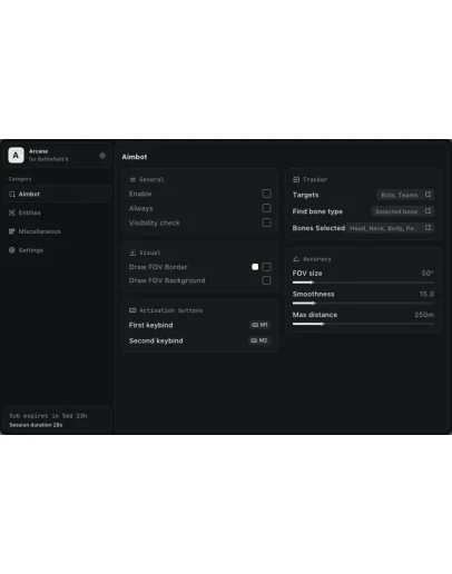 Рабочий чит Arcane для игры Battlefield 6