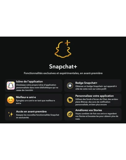 Подписка Snapchat+ Premium на 3, 6 и 12 месяцев в подар Подписка Snapchat+ Premium на 3, 6 и 12 месяцев в подар