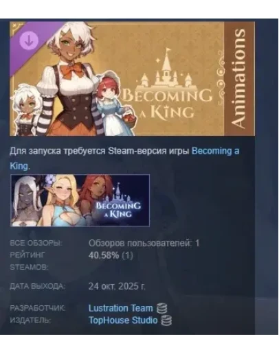 Becoming a King - Animations Pack STEAM РОССИЯ