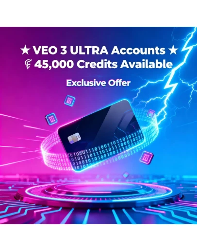 Veo3 ULTRA Veo3 + FLOW 45000 Credits 1 MONTH Veo3 ULTRA Veo3 + FLOW 45000 Credits 1 MONTH