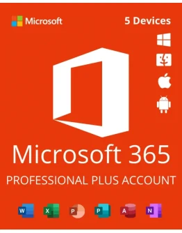 Microsoft Office 365 Pro Plus 5 Devices 12 Months