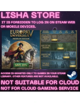 Europa Universalis V: Premium Стим Оффлайн На 90 дней Europa Universalis V: Premium Стим Оффлайн На 90 дней
