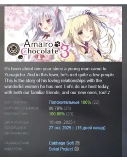 Amairo Chocolate 3 АВТОДОСТАВКА STEAM РОССИЯ