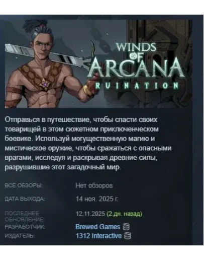 Winds Of Arcana: Ruination АВТОДОСТАВКА STEAM РОССИЯ