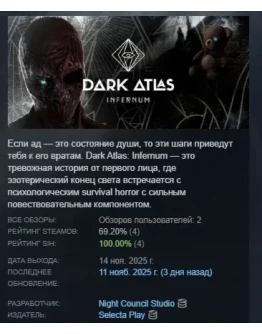 Dark Atlas: Infernum АВТОДОСТАВКА STEAM РОССИЯ Dark Atlas: Infernum АВТОДОСТАВКА STEAM РОССИЯ