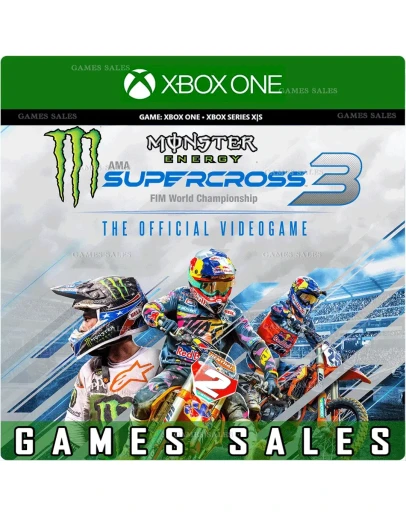 MONSTER ENERGY SUPERCROSS OFFICIAL VIDEOGAME 3XBOX MONSTER ENERGY SUPERCROSS OFFICIAL VIDEOGAME 3XBOX