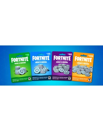 Fortnite V-Bucks 1000 - 2800 - 5000 - 13500