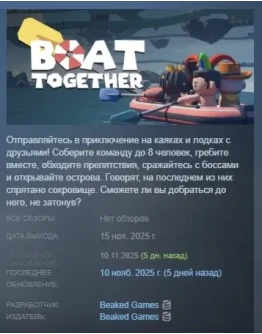 Boat Together АВТОДОСТАВКА STEAM РОССИЯ