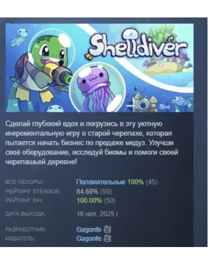 Shelldiver АВТОДОСТАВКА STEAM РОССИЯ