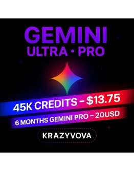 Google Gemini Ultra 45 тыс. кредитов 30 дней