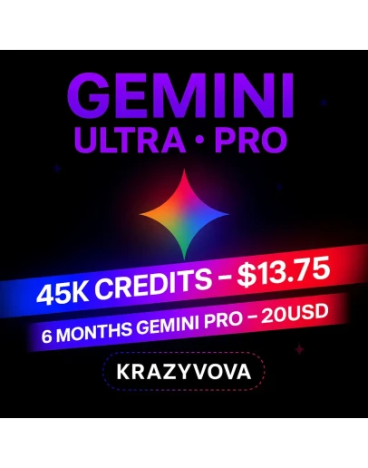 Google Gemini Ultra 45 тыс. кредитов 30 дней