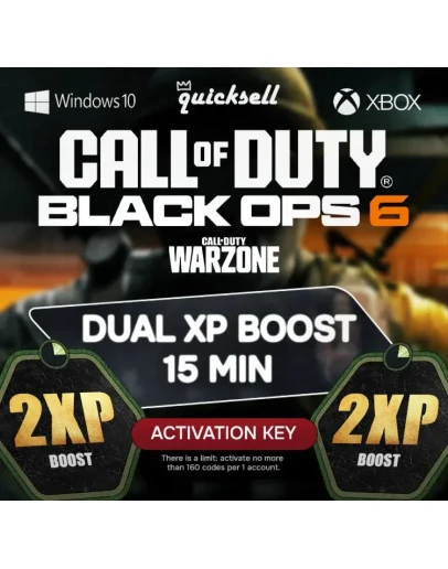 15 MIN DOUBLE XP + 15 MIN WEAPON XP COD BLACK OPS 7/6