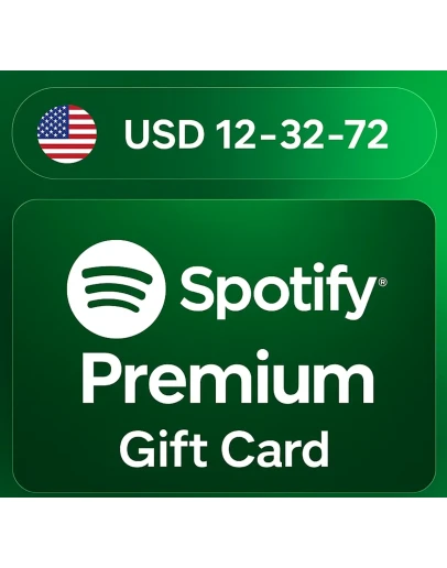 Карта Spotify Premium 12-36-72 USD США