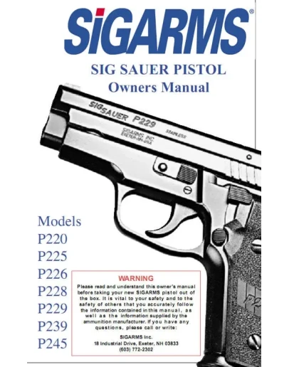 Пистолет Sig Sauer Полное Руководство