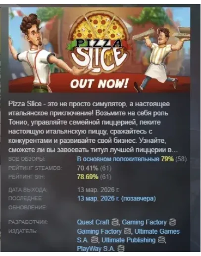 Pizza Slice АВТОДОСТАВКА STEAM РОССИЯ