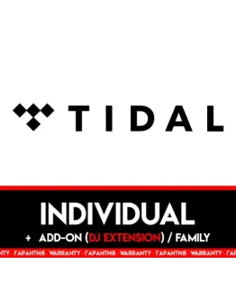 TIDAL HIFI PLUS PREMIUM / 1 МЕСЯЦ / ПОЛНЫЙ ДОСТУП / ТИДАЛ / DJ Extension / FAMILY