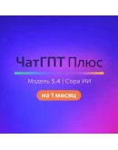 ЧатГПТ Плюс на 1 месяц Модель 5.4, Сора ИИ ЧатГПТ Плюс на 1 месяц Модель 5.4, Сора ИИ
