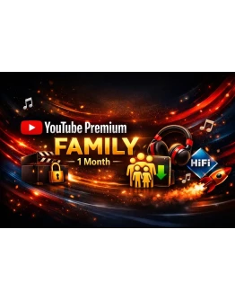 YouTube Premium Family 1 месяц Без рекламы, офлайн, HiFi