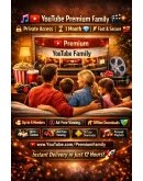 YouTube Premium Family 1 месяц Без рекламы, офлайн, HiFi