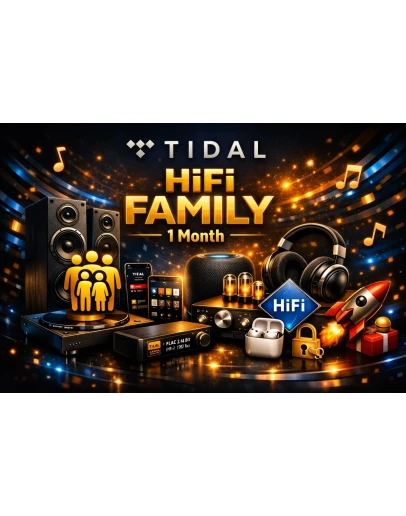 TIDAL HiFi PLUS FAMILY 1 месяц 6 участников Ultra HD звук