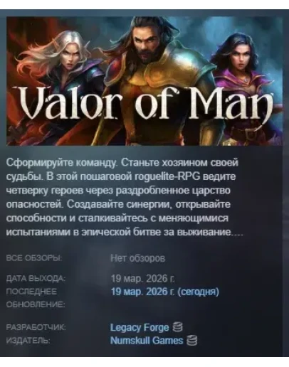 Valor of Man АВТОДОСТАВКА STEAM РОССИЯ