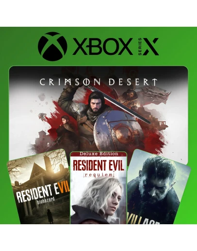 CRIMSON DESERT DELUXE + RESIDENT EVIL REQUIEM + RE 7 + RE VILLAGE XBOX АККАУНТ