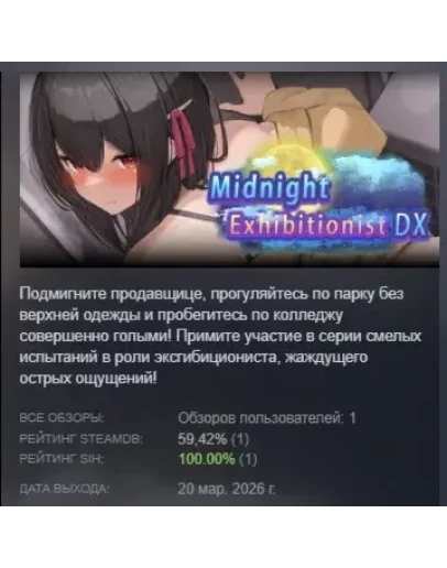 Midnight Exhibitionist DX Edition АВТОДОСТАВКА STEAM РОССИЯ