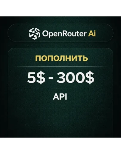 OpenRouter Ai пополнить 5 - 300 API
