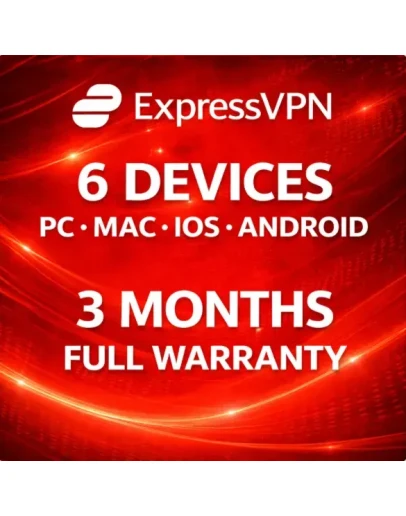 Код активации Express VPN для 6 устройств, 3-месячная пробная версия.