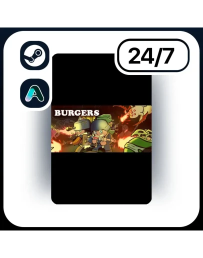 АВТО BURGERS STEAM ПОДАРКОМ ДЛЯ KZ RU UA CIS 24/7