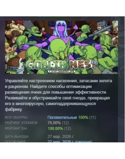 Goblin Nest АВТОДОСТАВКА STEAM РОССИЯ