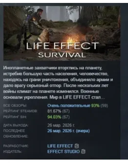 LIFE EFFECT Survival АВТОДОСТАВКА STEAM РОССИЯ