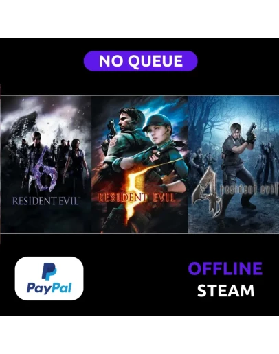 Resident Evil 4 + 5 + 6 STEAM PAYPAL