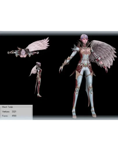 3D модель Lineage 2 Kamael - woman - Dynasty Armor