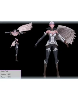 3D модель Lineage 2 Kamael - woman - Без брони