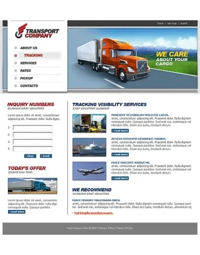 Flash-сайт (полностью во флэше) на тему перевозки 14626