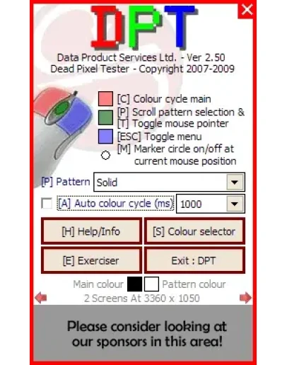 Тестирование ЖК мониторов на наличие битых пикселей Тестирование ЖК мониторов на наличие битых пикселей
