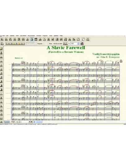 Прощание славянки. Партитура