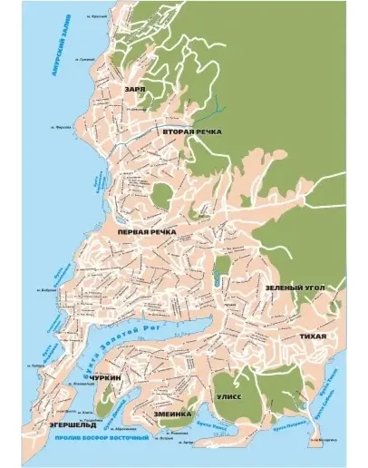 Векторная карта-схема улиц Владивостока (.eps)