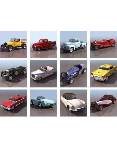 Старинные автомобили 3D + БОНУС