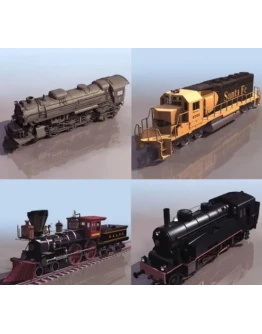 4 3D модели поездов + БОНУС