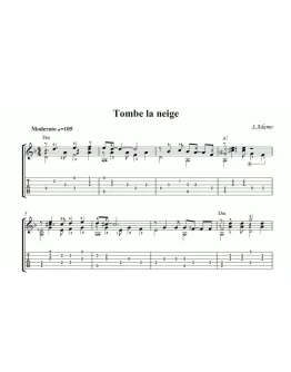 S.Adamo - Tombe la neige (С.Адамо - Падает снег) ноты