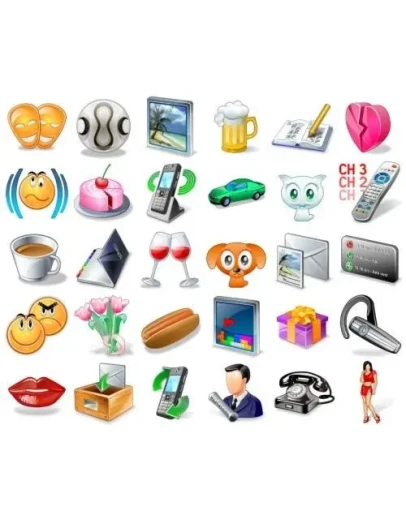 Иконки на тему общение, связь + БОНУС