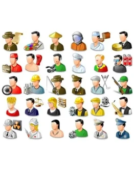 Иконки на тему Профессии + БОНУС