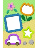 Детский фотоальбом 1 - комплект цифровых шаблонов PSD