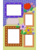 Детский фотоальбом 1 - комплект цифровых шаблонов PSD