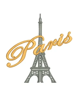 Машинная вышивка Эйфелева башня
