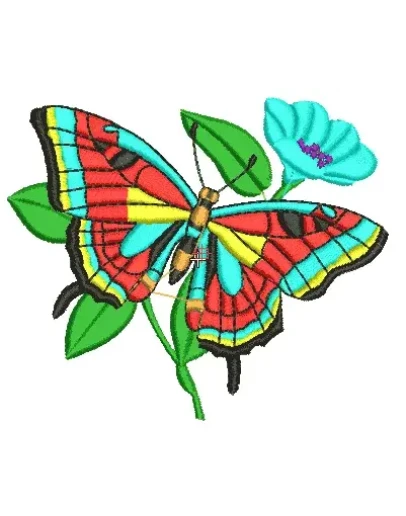 Машинная-Компьютерная Вышивка Бабочка